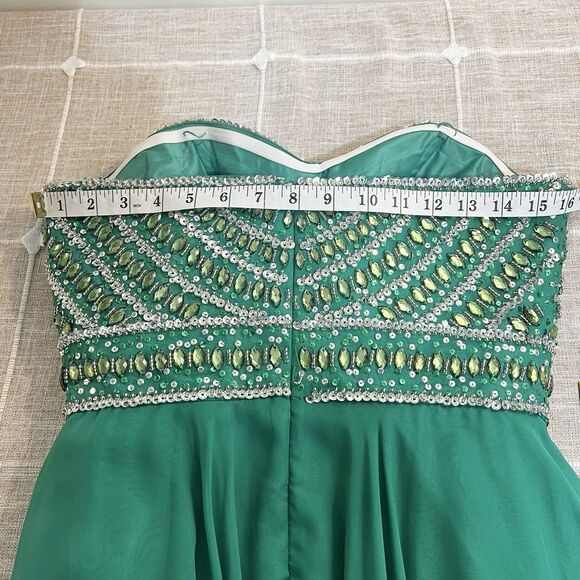 Sherri Hill Formal Dress #8546 Strapless Emerald Green NWT Women’s 8 - Picture 12 of 14